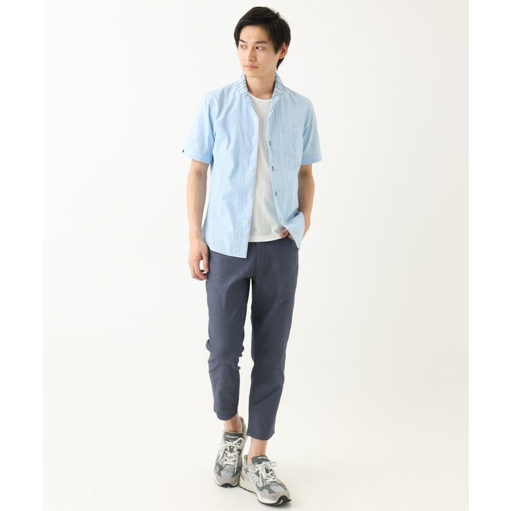 ドビーリバーシブルストライプ半袖シャツ | MK MICHEL KLEIN homme | 詳細画像3 