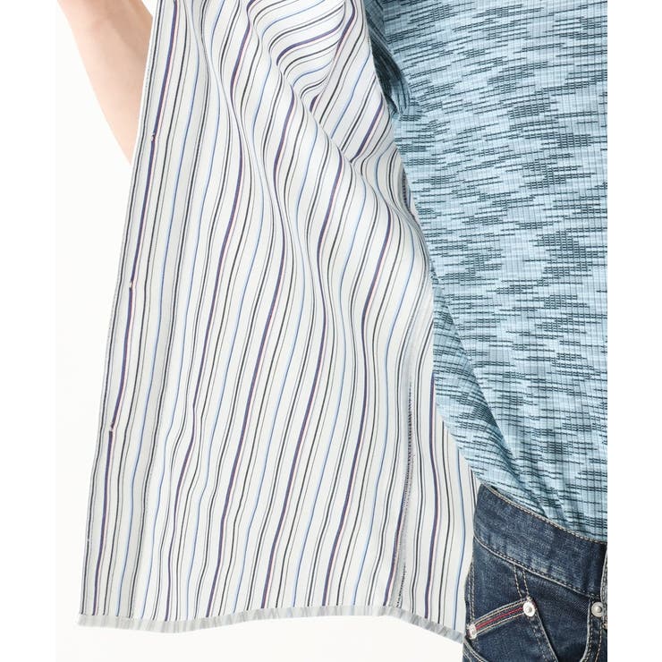 ドビーリバーシブルストライプ半袖シャツ | MK MICHEL KLEIN homme | 詳細画像30 