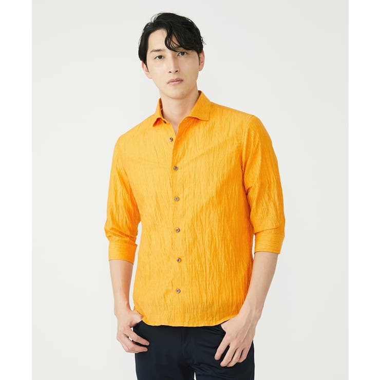 オレンジ(15) | リネンスタンドシャツ | MK MICHEL KLEIN homme