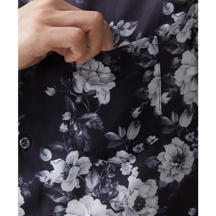モノトーンフラワーシャツ[品番：ITKW0017690]｜MK MICHEL KLEIN