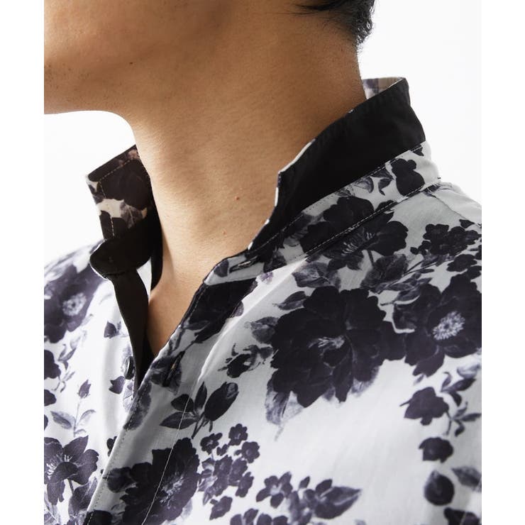 モノトーンフラワーシャツ[品番：ITKW0017690]｜MK MICHEL KLEIN