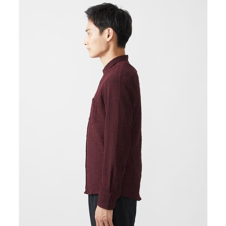 ON/OFF対応】長袖シャツ/ラダーストライプ[品番:ITKW0018368 ON/OFF対応】長袖シャツ/ラダーストライプ[品番:ITKW0018368