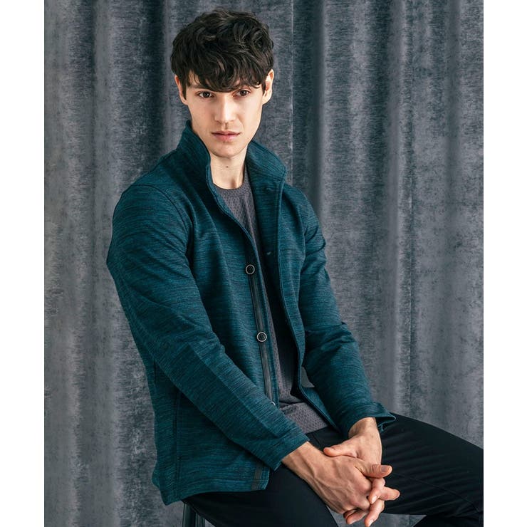 【洗える / リバーシブルカラー配色】スタンドカラーカーディガン | MK MICHEL KLEIN homme | 詳細画像18