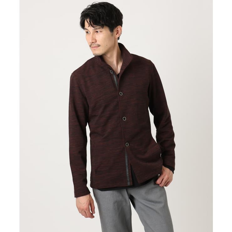 【洗える / リバーシブルカラー配色】スタンドカラーカーディガン | MK MICHEL KLEIN homme | 詳細画像21