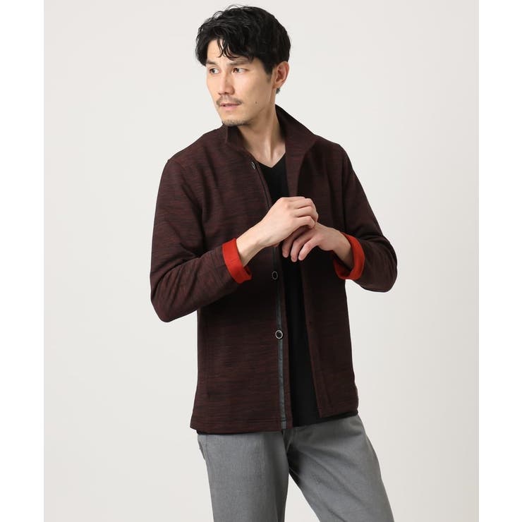 【洗える / リバーシブルカラー配色】スタンドカラーカーディガン | MK MICHEL KLEIN homme | 詳細画像22