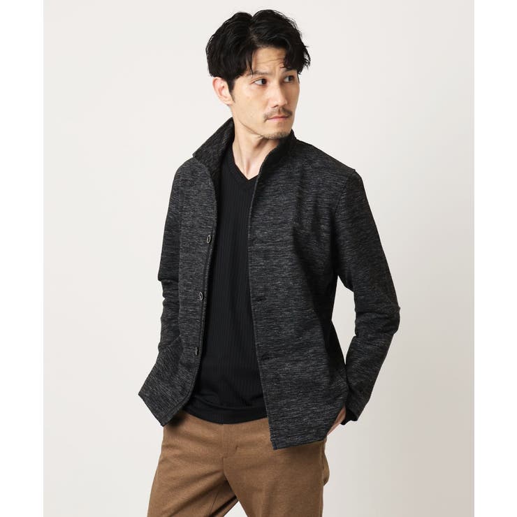 【洗える / リバーシブルカラー配色】スタンドカラーカーディガン | MK MICHEL KLEIN homme | 詳細画像28