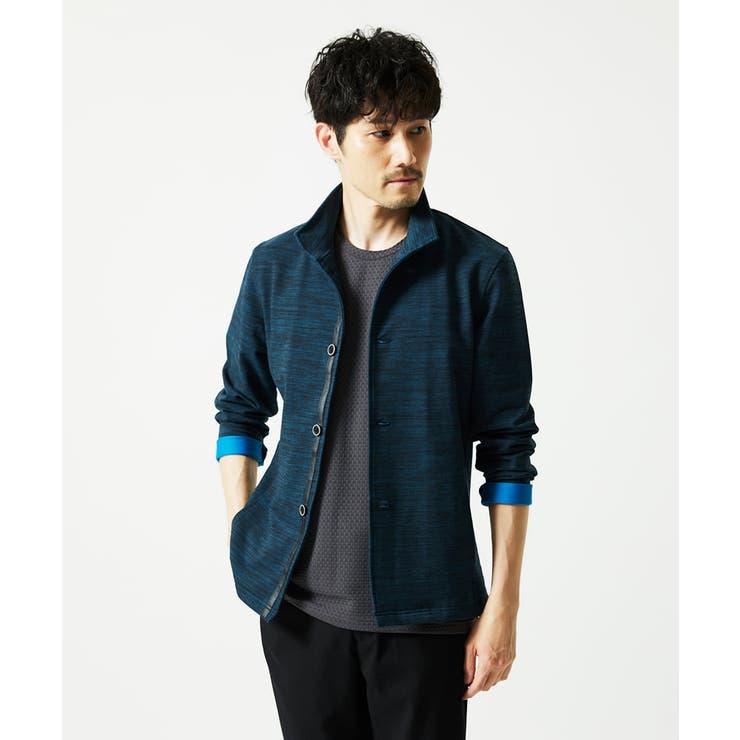 【洗える / リバーシブルカラー配色】スタンドカラーカーディガン | MK MICHEL KLEIN homme | 詳細画像5