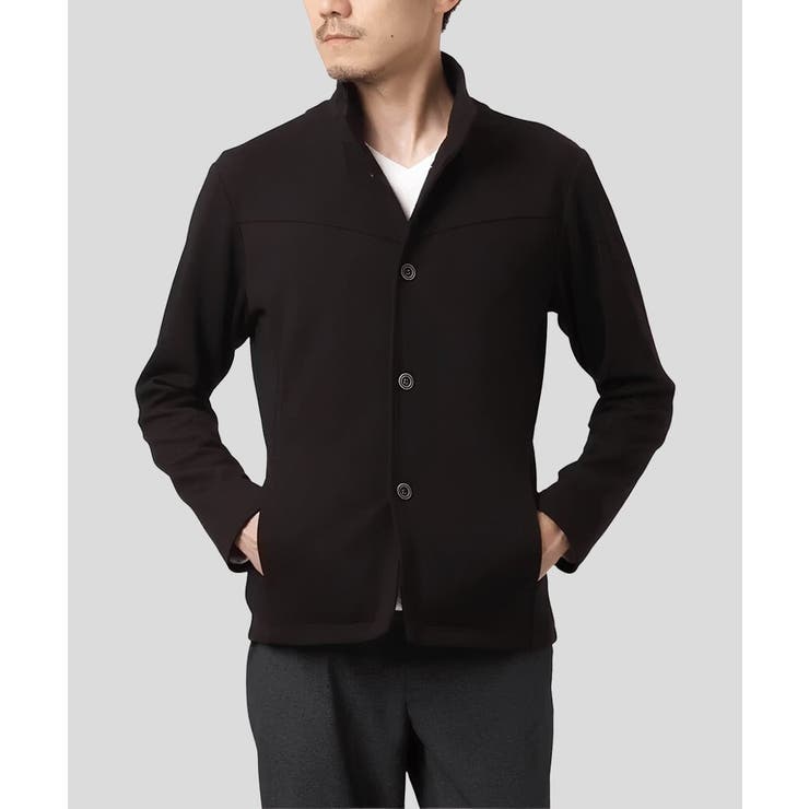 パープル | 【洗える／ストレッチ】スタンドカラーカーディガン（TECEASY2025AW） | MK MICHEL KLEIN homme