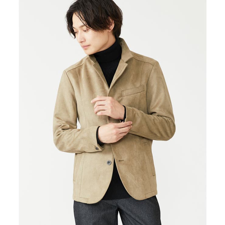 カーキ(36) | スエードタッチコンバーチブルジャケット | MK MICHEL KLEIN homme