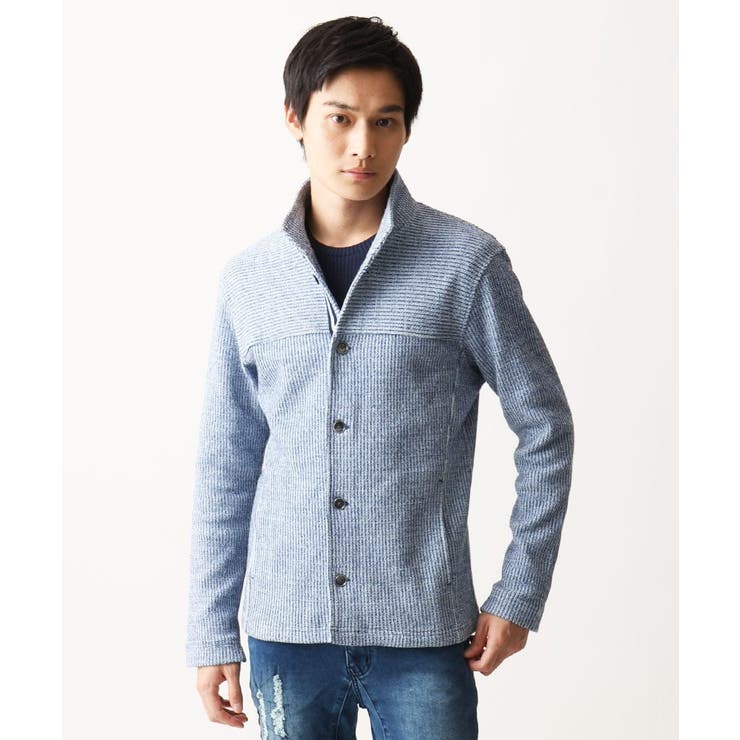 【イージーケア】ラッセルスタンドカーディガン | MK MICHEL KLEIN homme | 詳細画像4 