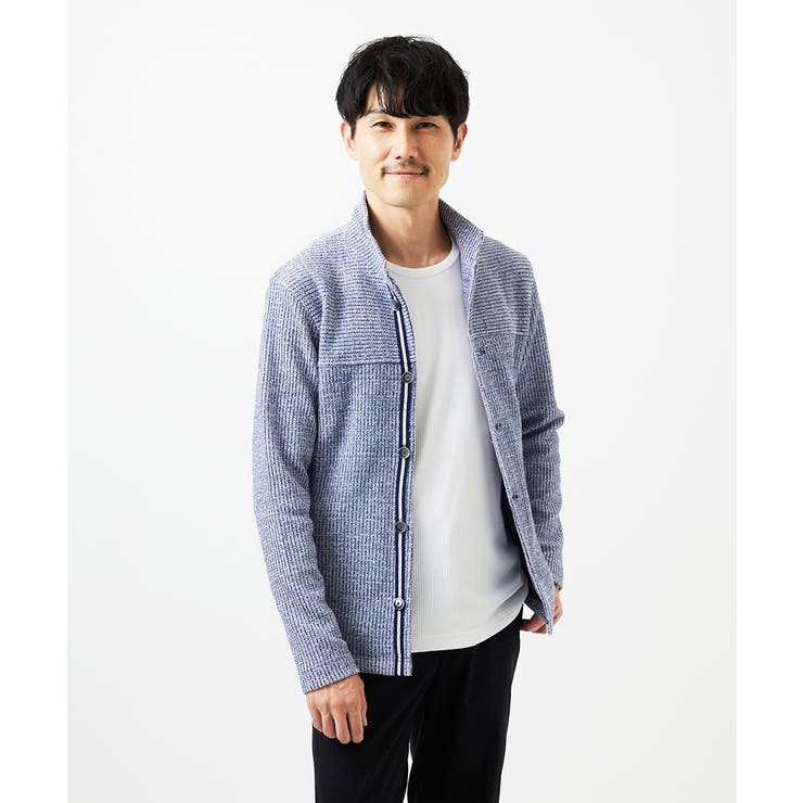 【イージーケア】ラッセルスタンドカーディガン | MK MICHEL KLEIN homme | 詳細画像8 