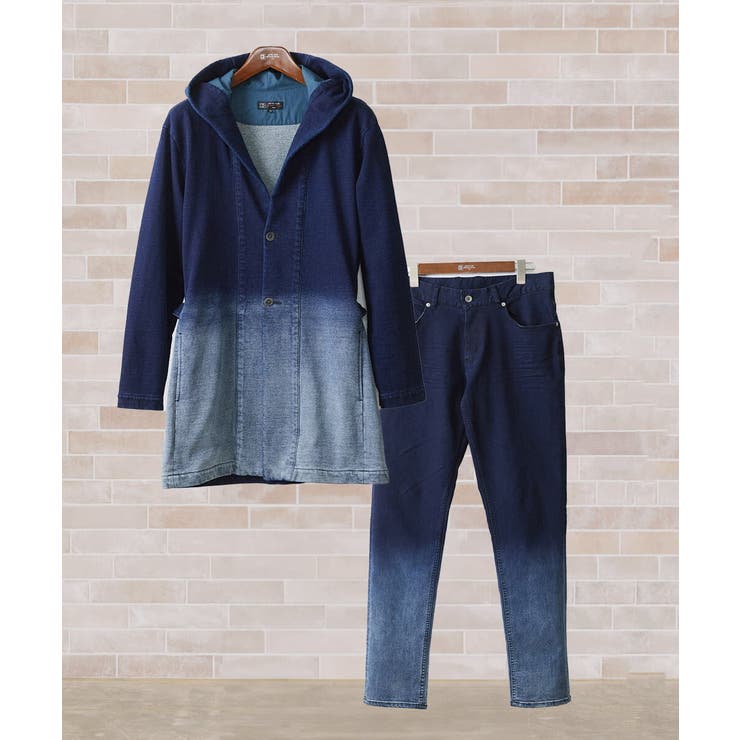 グラデーションデニムジャージ ロングパーカー | MK MICHEL KLEIN homme | 詳細画像14 