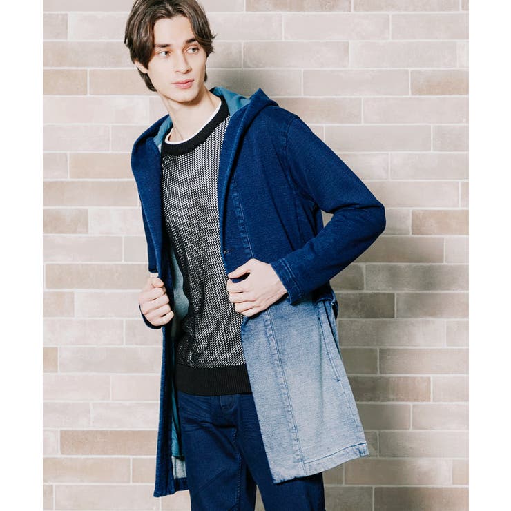 グラデーションデニムジャージ ロングパーカー | MK MICHEL KLEIN homme | 詳細画像15 