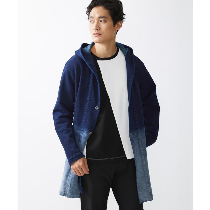 グラデーションデニムジャージ ロングパーカー | MK MICHEL KLEIN homme | 詳細画像8 