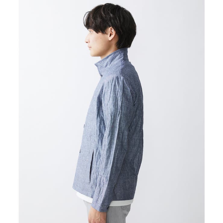 リネンワッシャースタンドカラージャケット | MK MICHEL KLEIN homme | 詳細画像6 
