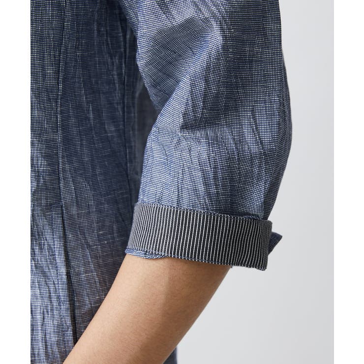 【大きいサイズあり】スタンドカラーシャツ/リネンワッシャー | MK MICHEL KLEIN homme | 詳細画像7 