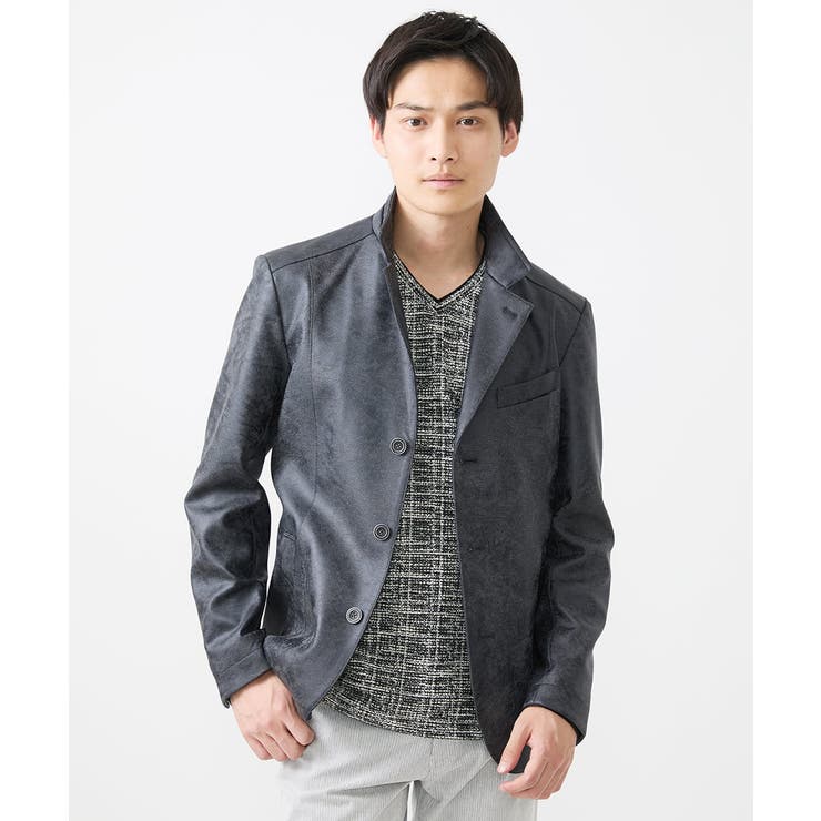 【洗える】コンバーチブルジャケット/TECEASYレザー | MK MICHEL KLEIN homme | 詳細画像15 