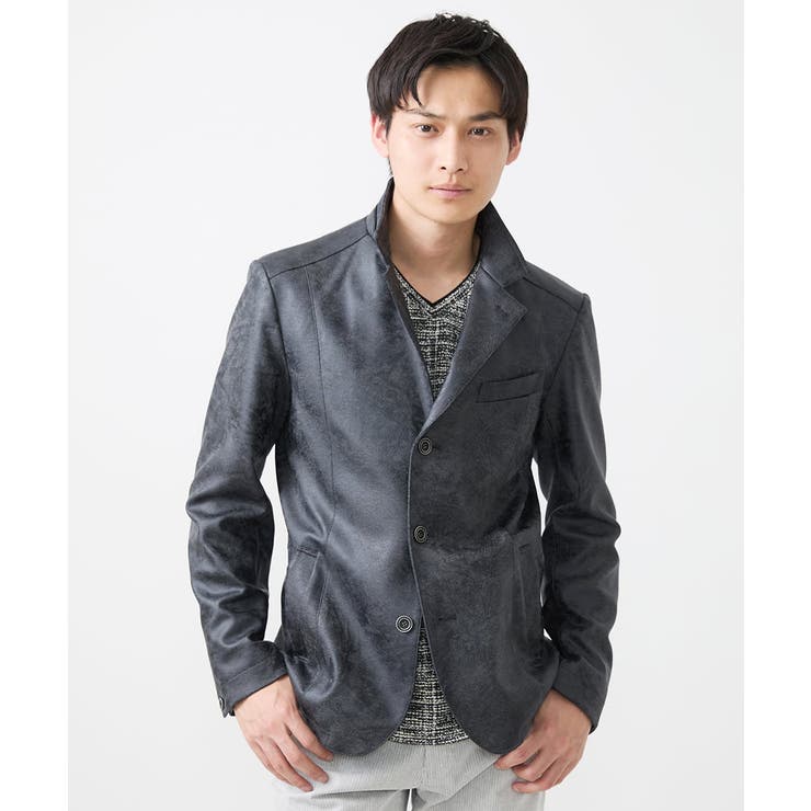 【洗える】コンバーチブルジャケット/TECEASYレザー | MK MICHEL KLEIN homme | 詳細画像2 