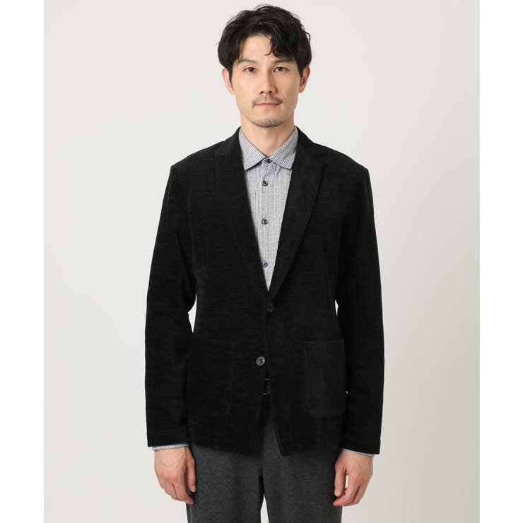 【ふわふわ質感/ストレッチ／洗える】ベロアタッチ／LUXモールジャケット | MK MICHEL KLEIN homme | 詳細画像16 