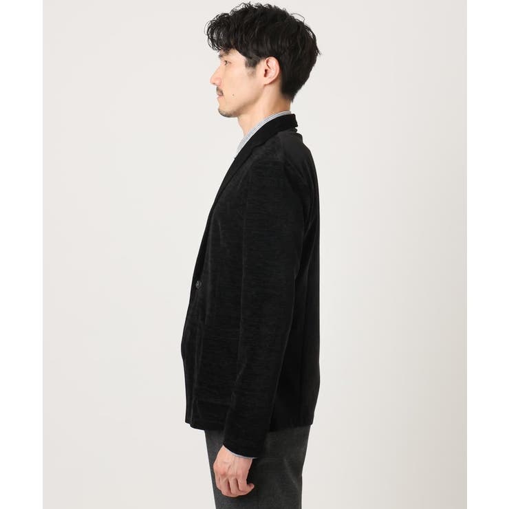 【ふわふわ質感/ストレッチ／洗える】ベロアタッチ／LUXモールジャケット | MK MICHEL KLEIN homme | 詳細画像17 
