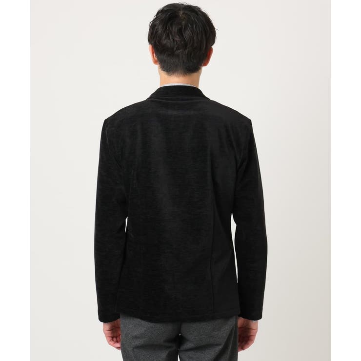 【ふわふわ質感/ストレッチ／洗える】ベロアタッチ／LUXモールジャケット | MK MICHEL KLEIN homme | 詳細画像18 