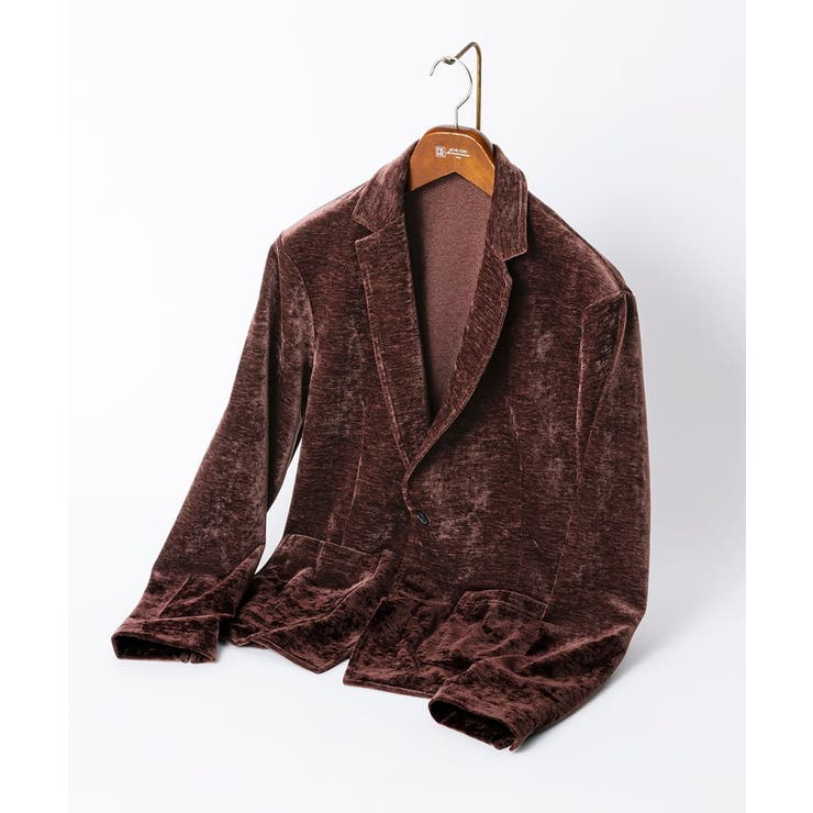 【ふわふわ質感/ストレッチ／洗える】ベロアタッチ／LUXモールジャケット | MK MICHEL KLEIN homme | 詳細画像2 