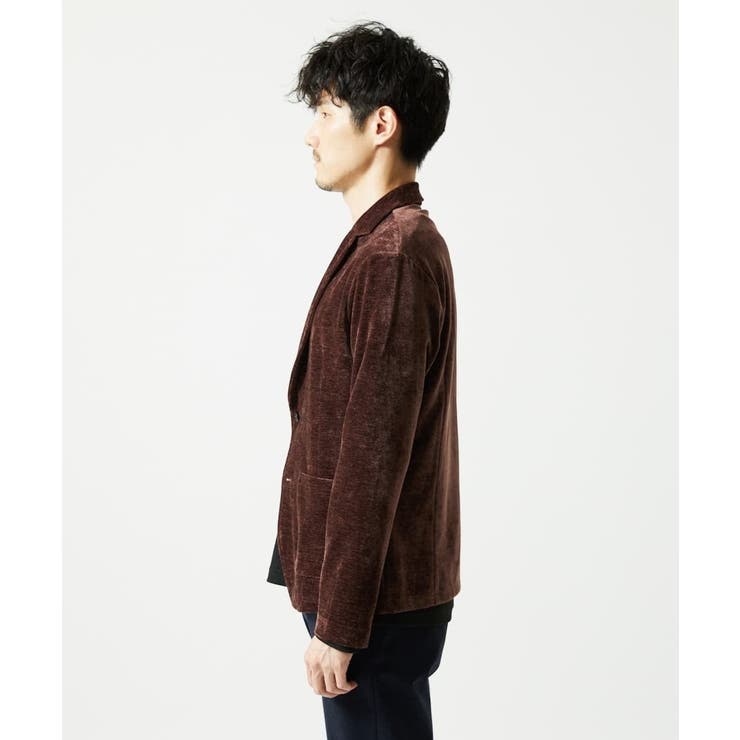 【ふわふわ質感/ストレッチ／洗える】ベロアタッチ／LUXモールジャケット | MK MICHEL KLEIN homme | 詳細画像6 