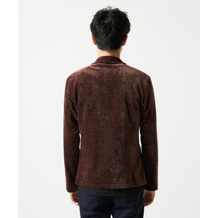 【ふわふわ質感/ストレッチ／洗える】ベロアタッチ／LUXモールジャケット | MK MICHEL KLEIN homme | 詳細画像7 