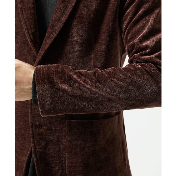 【ふわふわ質感/ストレッチ／洗える】ベロアタッチ／LUXモールジャケット | MK MICHEL KLEIN homme | 詳細画像9 