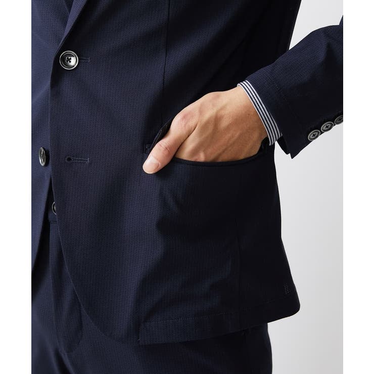 極美品✨ ミッシェルクランオム　46/M　ストライプ セットアップ スーツ　濃紺 極美品✨ ミッシェルクランオム 46/M ストライプ セットアップ