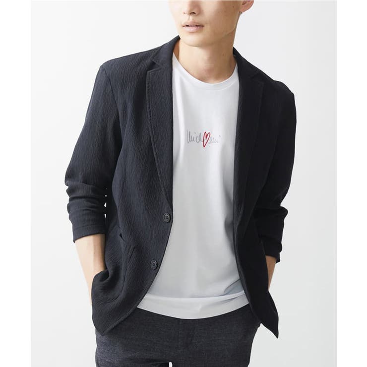 ブラック | 【大きいサイズあり】ラペルジャケットカーディガン | MK MICHEL KLEIN homme