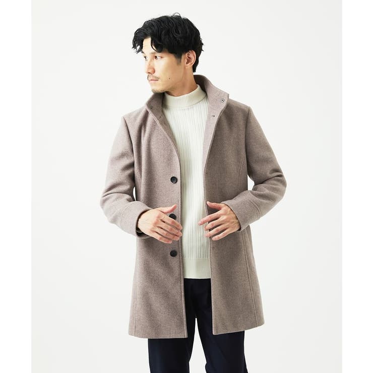 【洗濯機で洗える】モックネックニット / ランダムタックストライプ | MK MICHEL KLEIN homme | 詳細画像14 