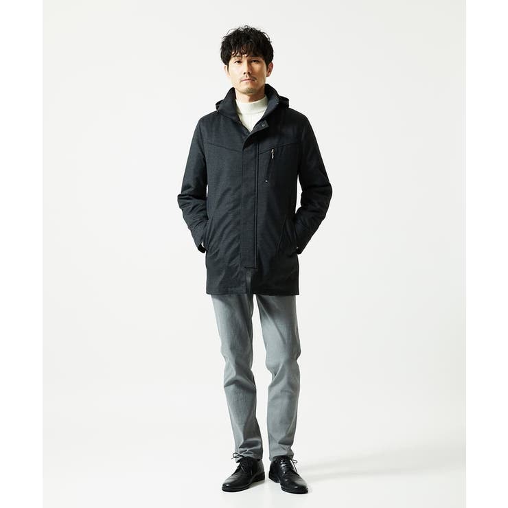 【洗濯機で洗える】モックネックニット / ランダムタックストライプ | MK MICHEL KLEIN homme | 詳細画像17 