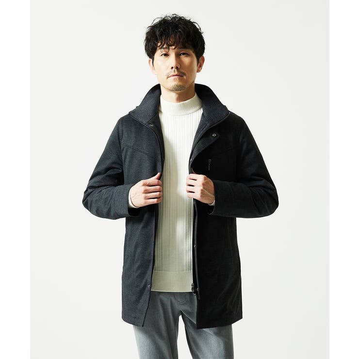 【洗濯機で洗える】モックネックニット / ランダムタックストライプ | MK MICHEL KLEIN homme | 詳細画像18 