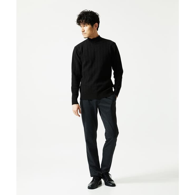 【洗濯機で洗える】モックネックニット / ランダムタックストライプ | MK MICHEL KLEIN homme | 詳細画像21 