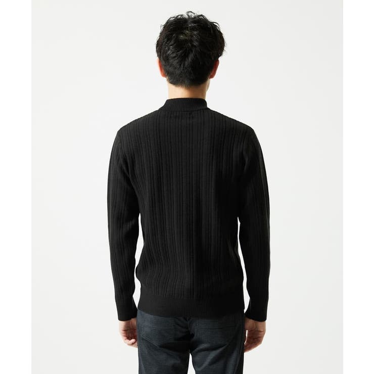 【洗濯機で洗える】モックネックニット / ランダムタックストライプ | MK MICHEL KLEIN homme | 詳細画像23 