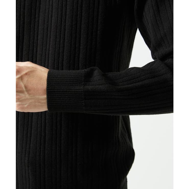 【洗濯機で洗える】モックネックニット / ランダムタックストライプ | MK MICHEL KLEIN homme | 詳細画像25 