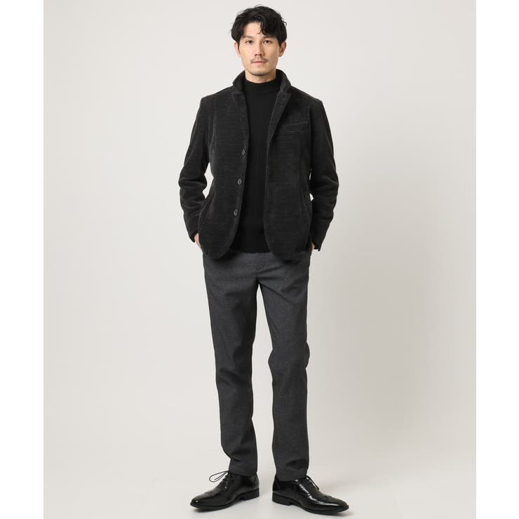 【洗濯機で洗える】モックネックニット / ランダムタックストライプ | MK MICHEL KLEIN homme | 詳細画像29 