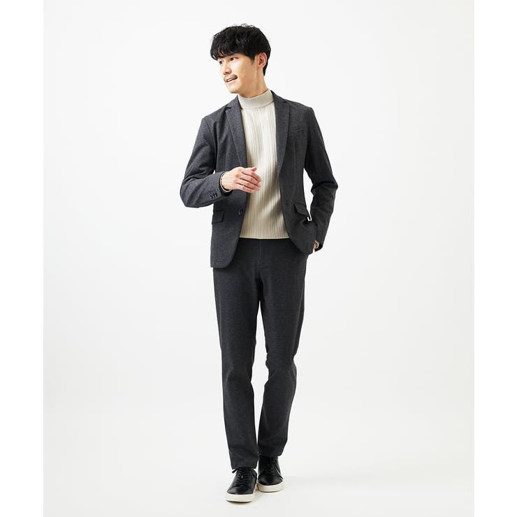 【洗濯機で洗える】モックネックニット / ランダムタックストライプ | MK MICHEL KLEIN homme | 詳細画像6 