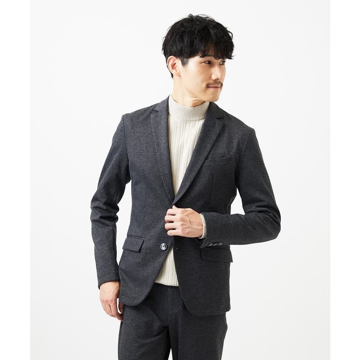 【洗濯機で洗える】モックネックニット / ランダムタックストライプ | MK MICHEL KLEIN homme | 詳細画像7 