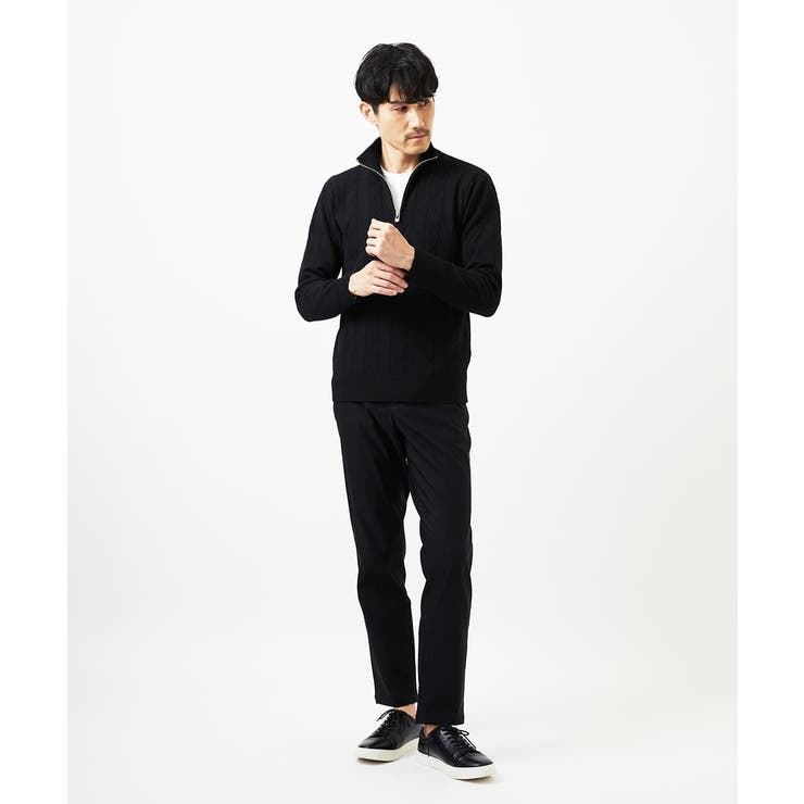 【洗える/リサイクル糸使用】ハーフジップニット / ミックスヘリンボン | MK MICHEL KLEIN homme | 詳細画像19 