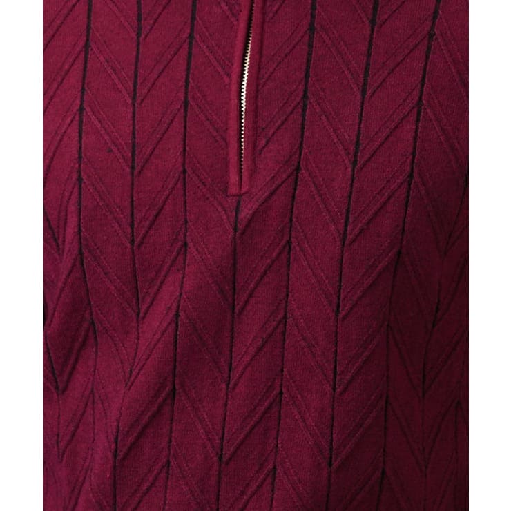 【洗える/リサイクル糸使用】ハーフジップニット / ミックスヘリンボン | MK MICHEL KLEIN homme | 詳細画像3 