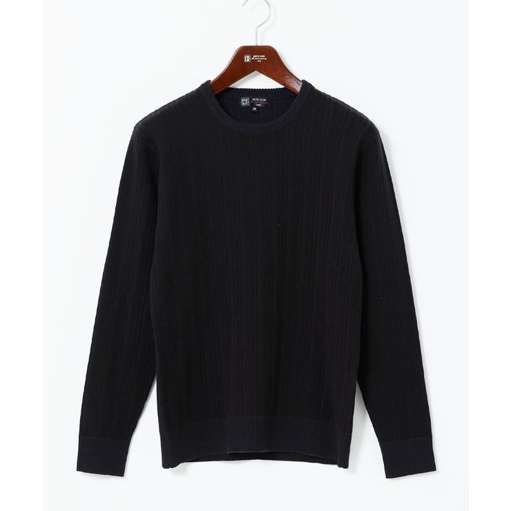 【クルーネック/洗濯機で洗える】ランダムタックストライプクルーネックニット | MK MICHEL KLEIN homme | 詳細画像10 