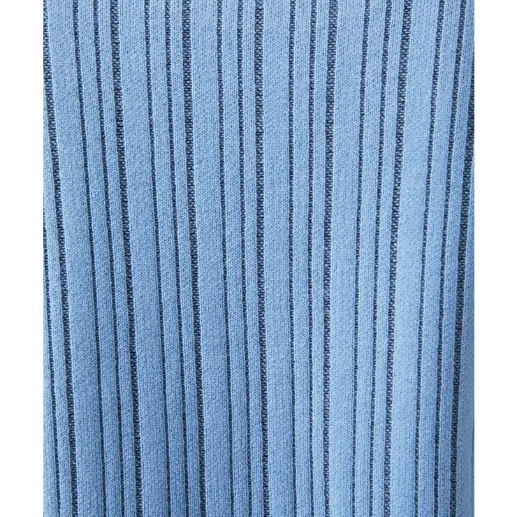 【クルーネック/洗濯機で洗える】ランダムタックストライプクルーネックニット | MK MICHEL KLEIN homme | 詳細画像2 