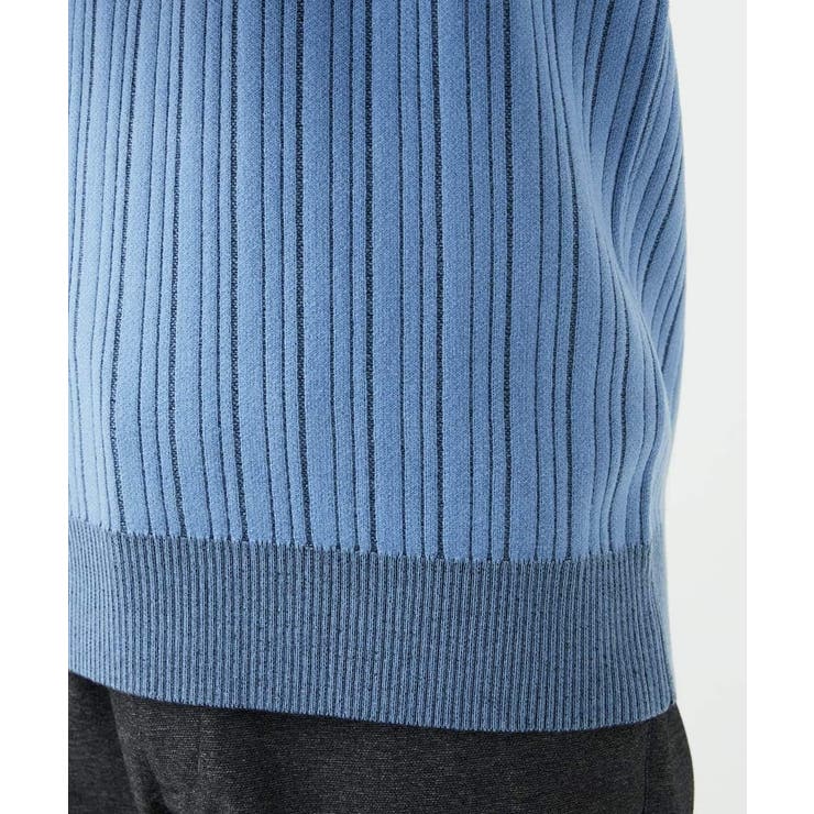 【クルーネック/洗濯機で洗える】ランダムタックストライプクルーネックニット | MK MICHEL KLEIN homme | 詳細画像6 