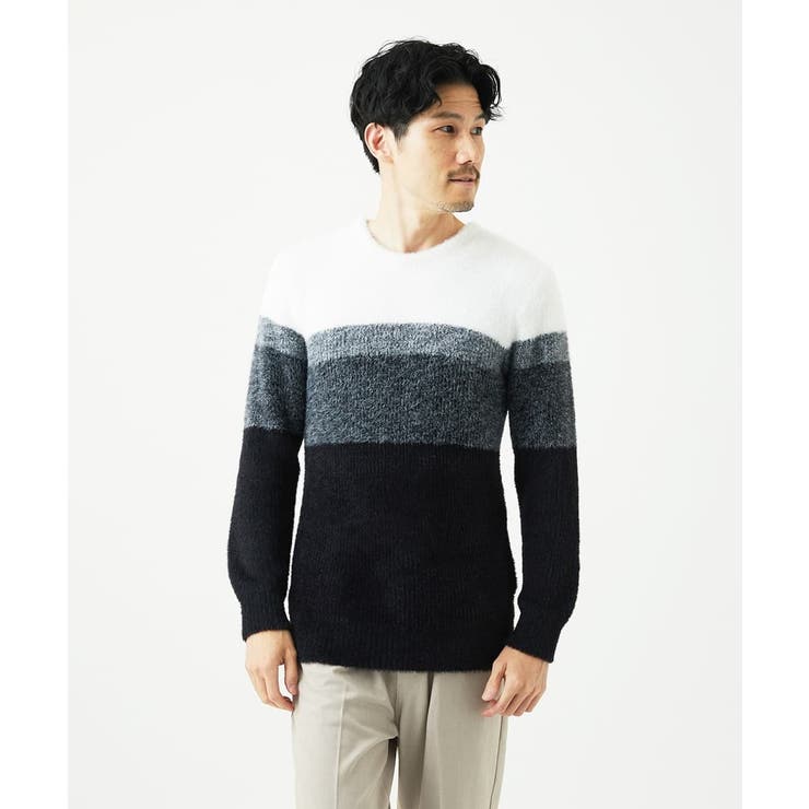 【洗える/ソフトタッチ】プルオーバーニット / フェザーヤーン | MK MICHEL KLEIN homme | 詳細画像4 