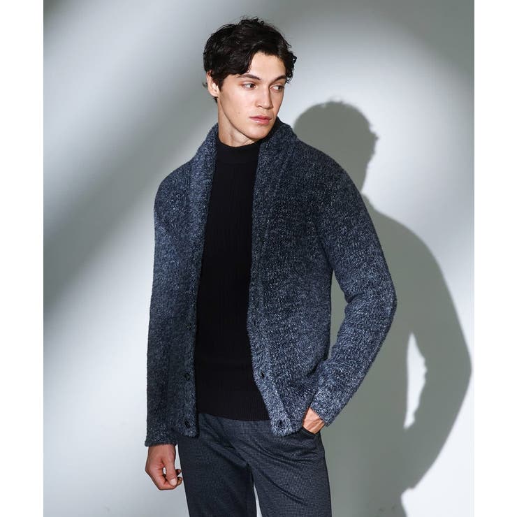 ショールカラーニット / フェザーヤーン | MK MICHEL KLEIN homme | 詳細画像1 