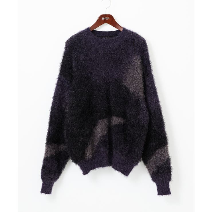 ブルー | マーブルシャギーニット | MK MICHEL KLEIN homme