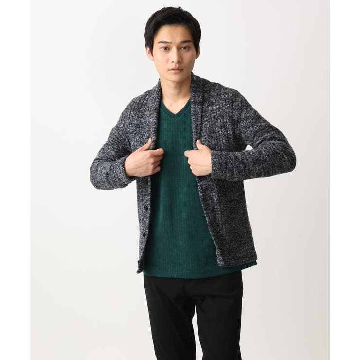 【洗える】ショールカラーカーディガン / フェザーモールヤーン | MK MICHEL KLEIN homme | 詳細画像11 