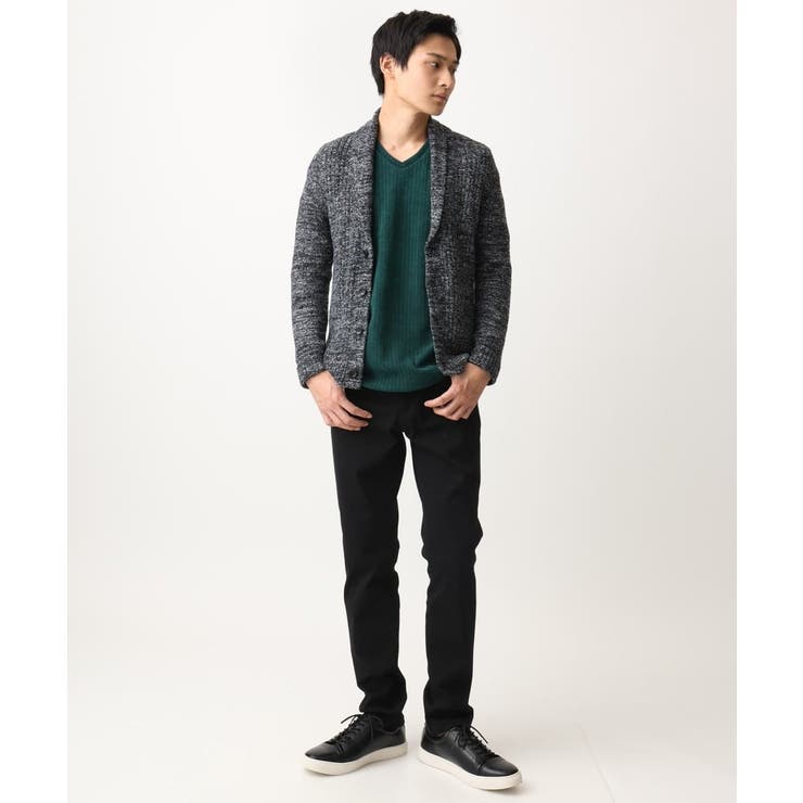 【洗える】ショールカラーカーディガン / フェザーモールヤーン | MK MICHEL KLEIN homme | 詳細画像12 